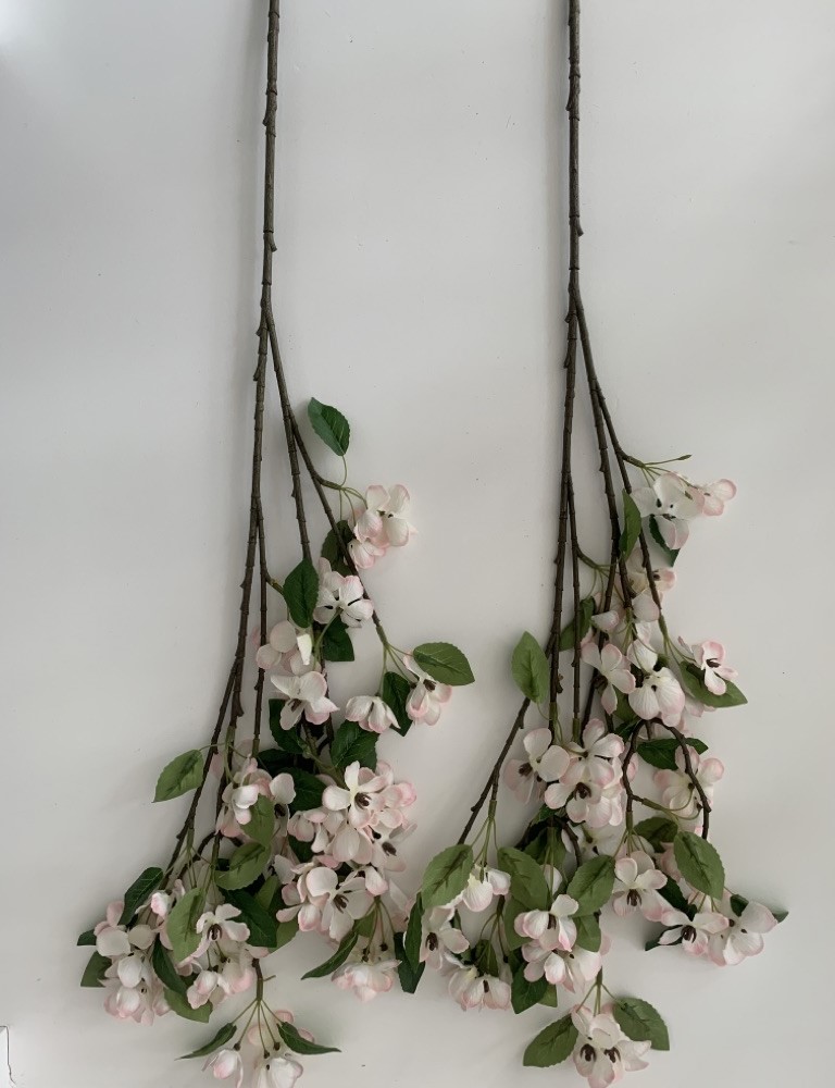 Kunstzweig Kirschblüte weiß ca. 90 cm 2er Pack
