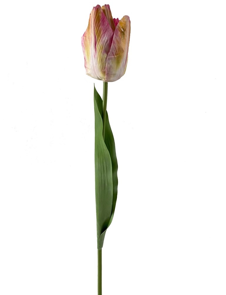 Kunst-Stielblume Tulpe gelb-pink ca. 55 cm 