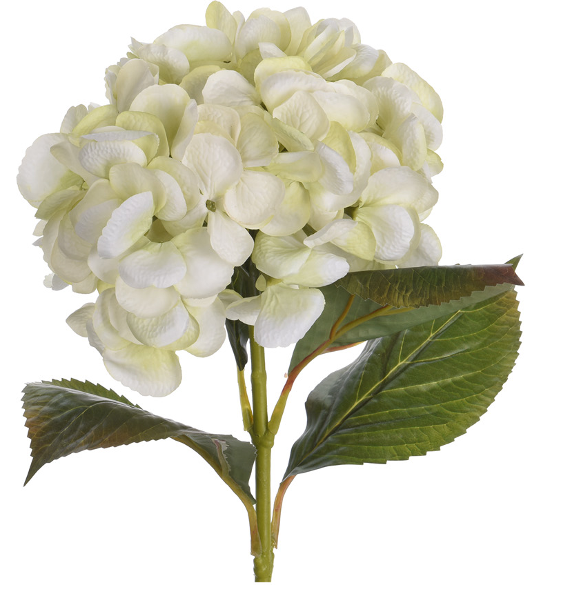 Kunst-Stielblume Hortensie weiß 65cm