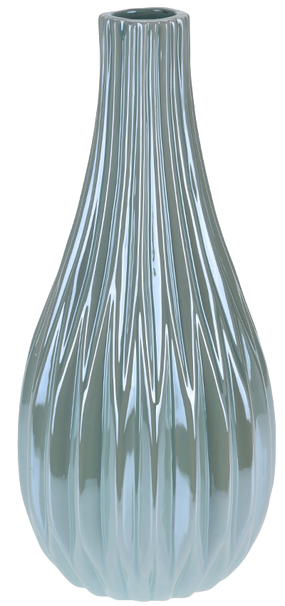 Vase LILLY Keramik mint perlmutt 27cm