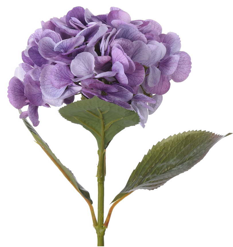 Kunst-Stielblume Hortensie violett 65cm