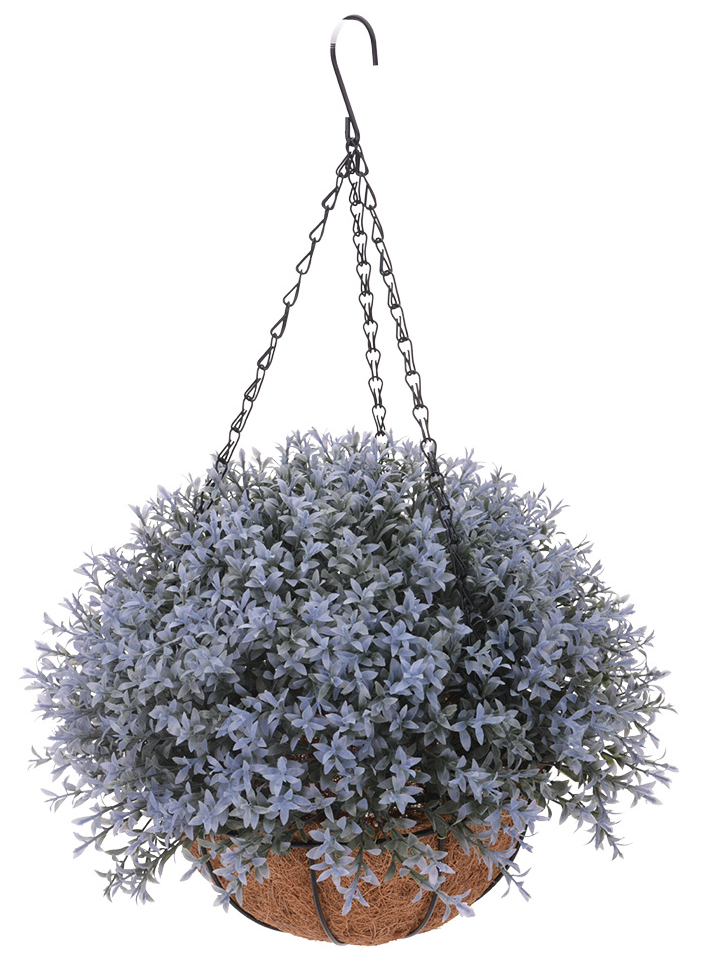 Kunstpflanze Glockenblume AMPELLA in Hängeampel lavendel